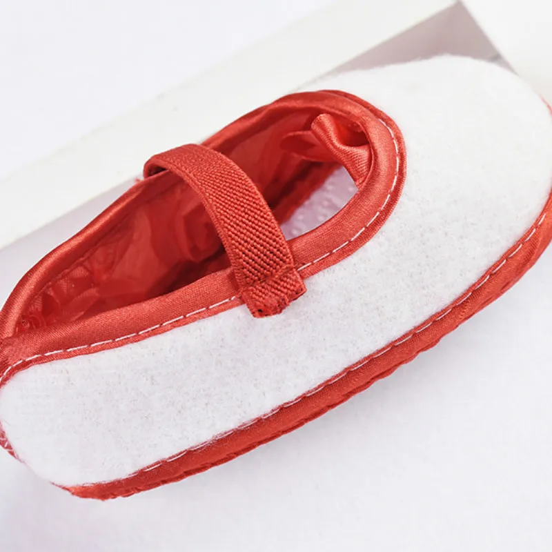 

Baby Girl Shoes Ribbon Bow First Walkers Princess Baby Shoes Rose Flowers Bow Newborn Soft Anti-slip for infant Girls