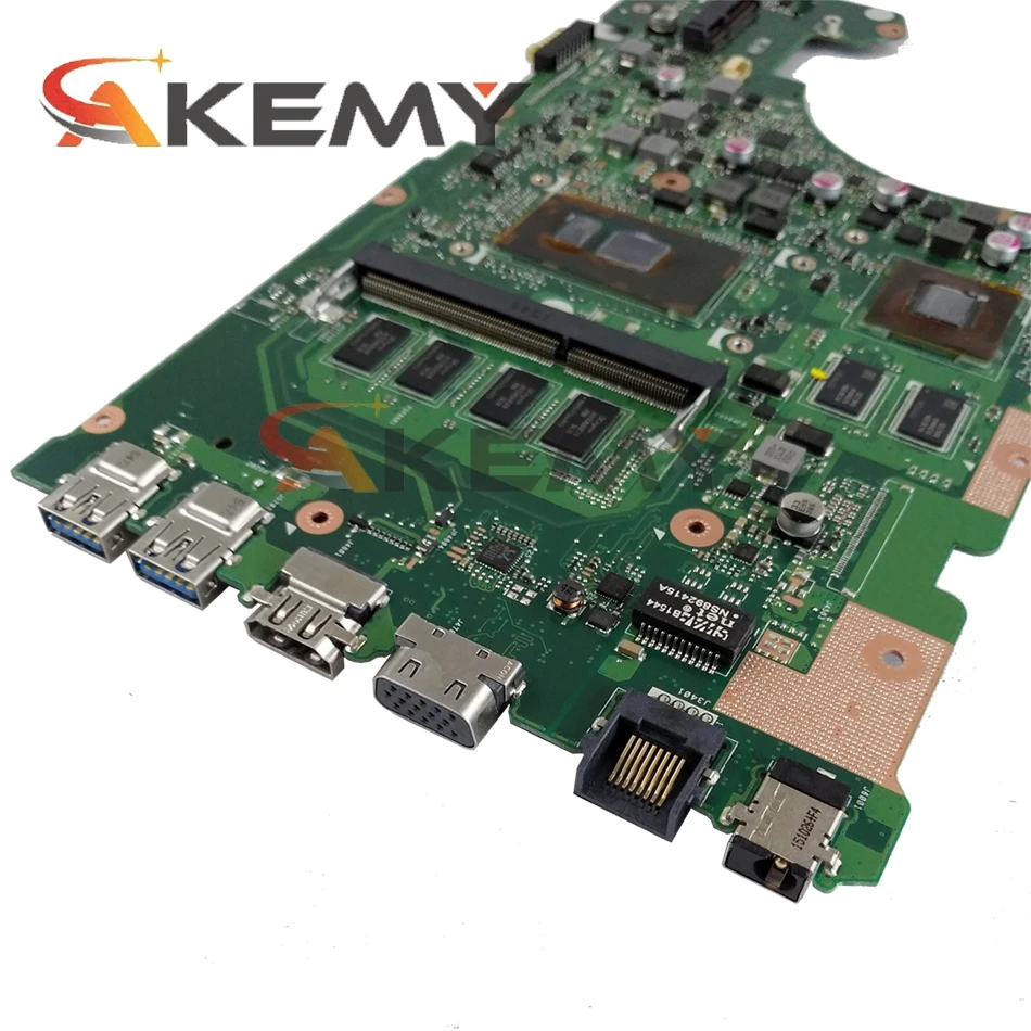 

X555UJ Laptop motherboard for ASUS X555UF X555UQ X555UB F555U original mainboard 4GB-RAM I3-6100U GT920M