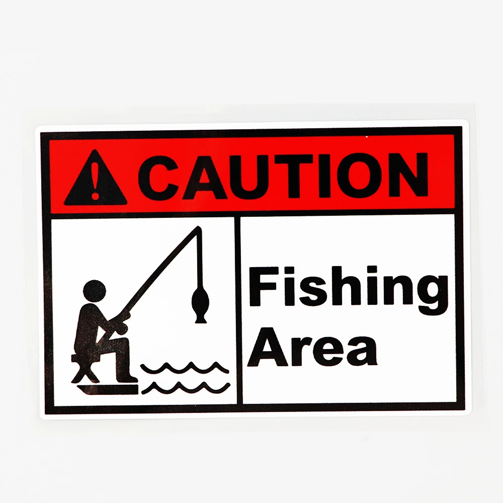 

14cm * 9cm Creativity This Is A Professional Fishing Zone Car Sticker Pvc Personality Auto Motorcycle Exquisite Decal Decoration