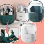 Органайзер для хранения косметики с крышкой и ящиками, акриловый косметический дисплей, сумка для чехла, войлочные тканевые мешочки для хранения, чехол