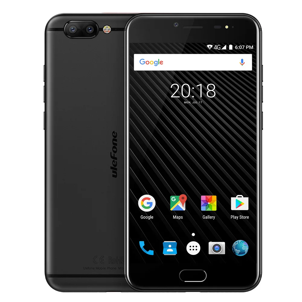 Смартфон Ulefone T1 две тыловые камеры 16 Мп 5 дюйма FHD Helio P25 четыре ядра 6 ГБ ОЗУ 64 Гб ПЗУ