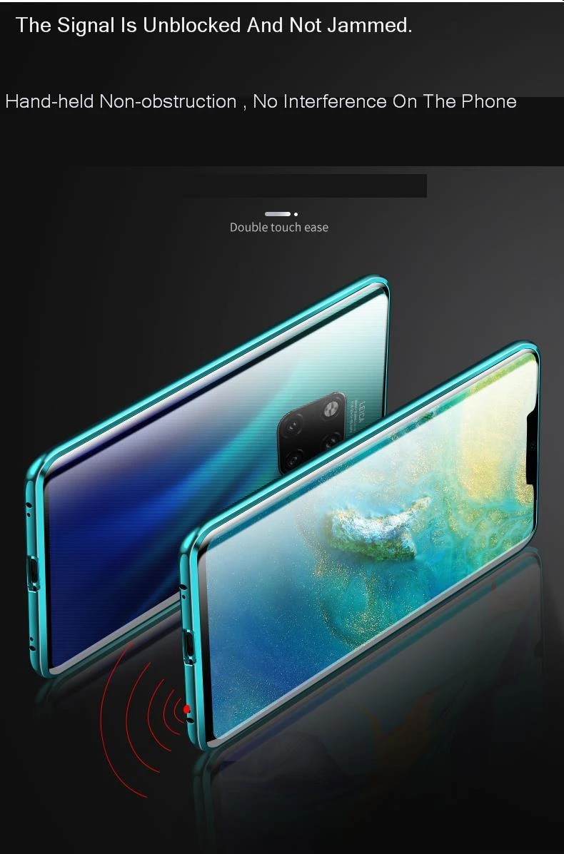 Магнитный 360 Полный Чехол для huawei mate 20 Pro P30 mate 20 Lite металлический передний задняя крышка из закаленного стекла huawei mate 20 Pro 20X чехлы