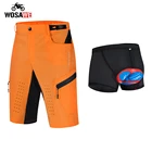 Мотоциклетные шорты WOSAWE, Мужские дышащие, свободные, для езды по бездорожью, велоспорта, велосипедные шорты, велосипедные штаны, весна-лето