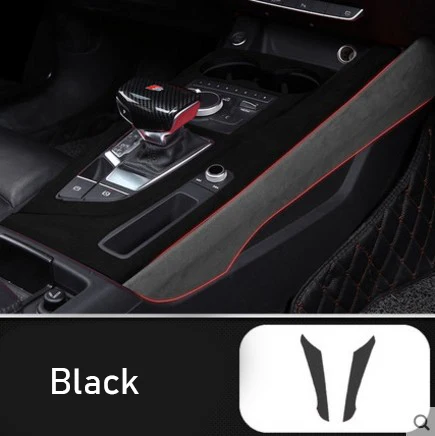 C BLACK Замшевая Кожа Авто Крышка редукторов для Audi A4 B9 автомобильные аксессуары - Название цвета: C BLACK
