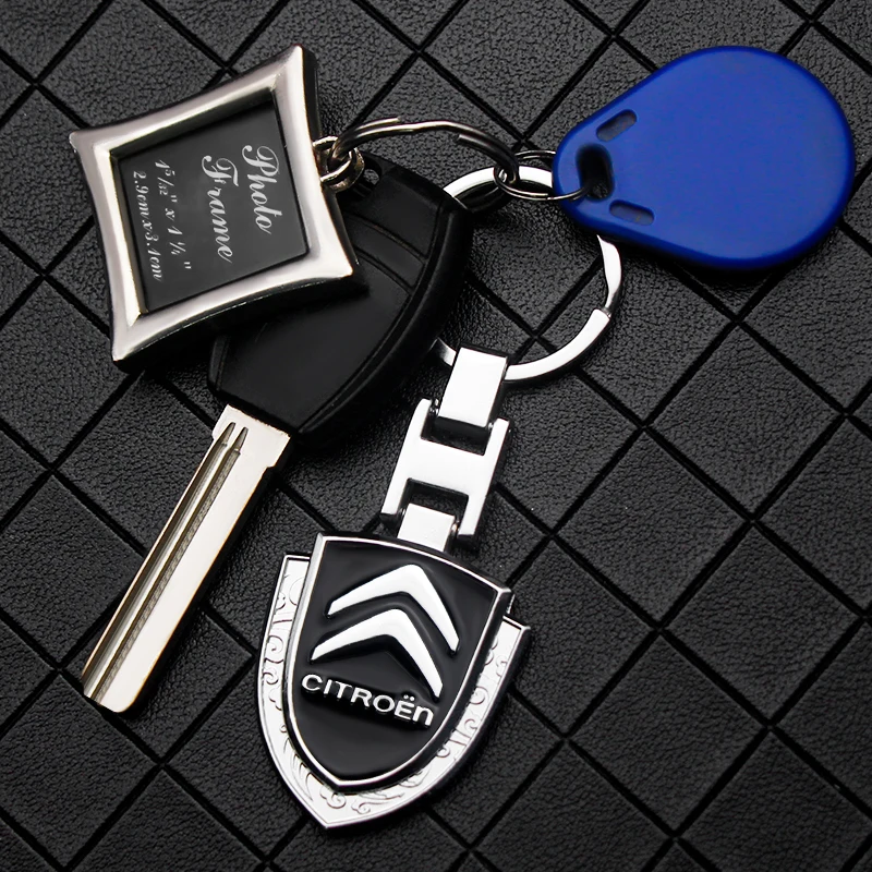 

1Pcs Car Metal Keychain Key Ring For Citroen C1 C2 C3 C4 C4L C5 C6 C8 C-ELYSEE VTS Xsara C-Crosser Berlingo Jumpy Nemo Picasso