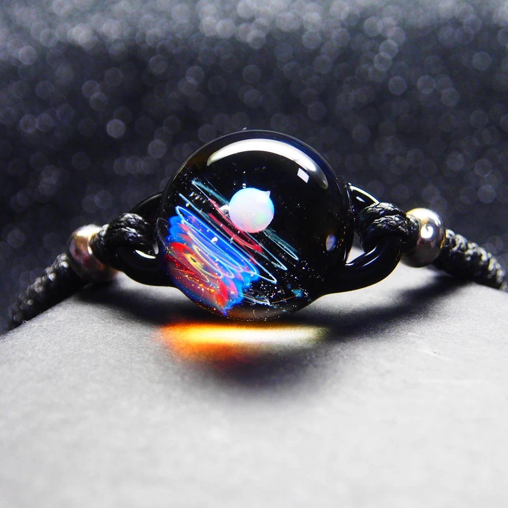 necklace 24 Вселенная планеты стеклянные браслеты из бисера и браслеты галактика модные ювелирные изделия галактика солнечной системы браслет для женщин Рождество - Окраска металла: necklace 24