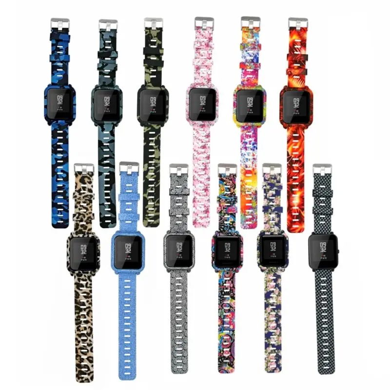 Мягкий силиконовый ремешок для наручных часов 1 комплект жесткий защитный чехол