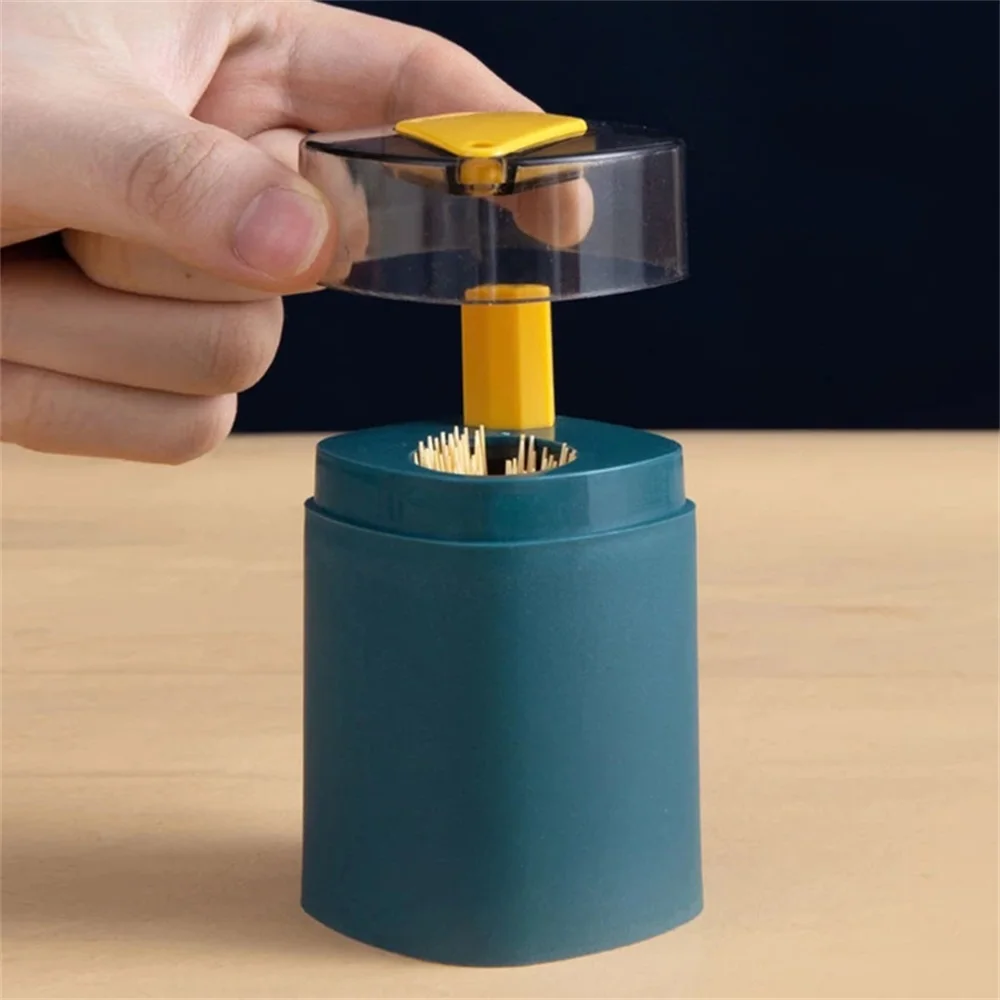 

Push Automatic Pop-up Transparent Toothpick Holder Household Living Room Toothpick Box Toothpick Jar Portable Bucket Storage
