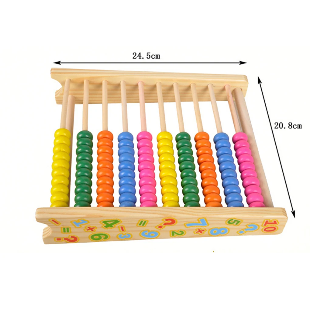 

New Wood Colorful Beads Calculate Abacus Wooden Math Toy Learning Numbers Baby Infant Early Educational