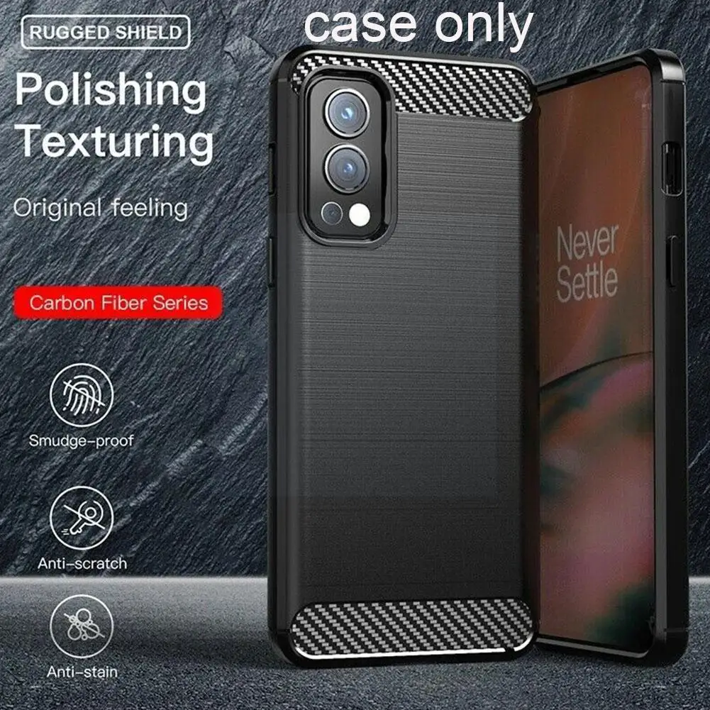 

All-inclusive Anti-fall Protective Cover Carbon Fiber Brushed Soft Shell For Oneplus Nord 2 5g Mobile Phone Case Q0Y8