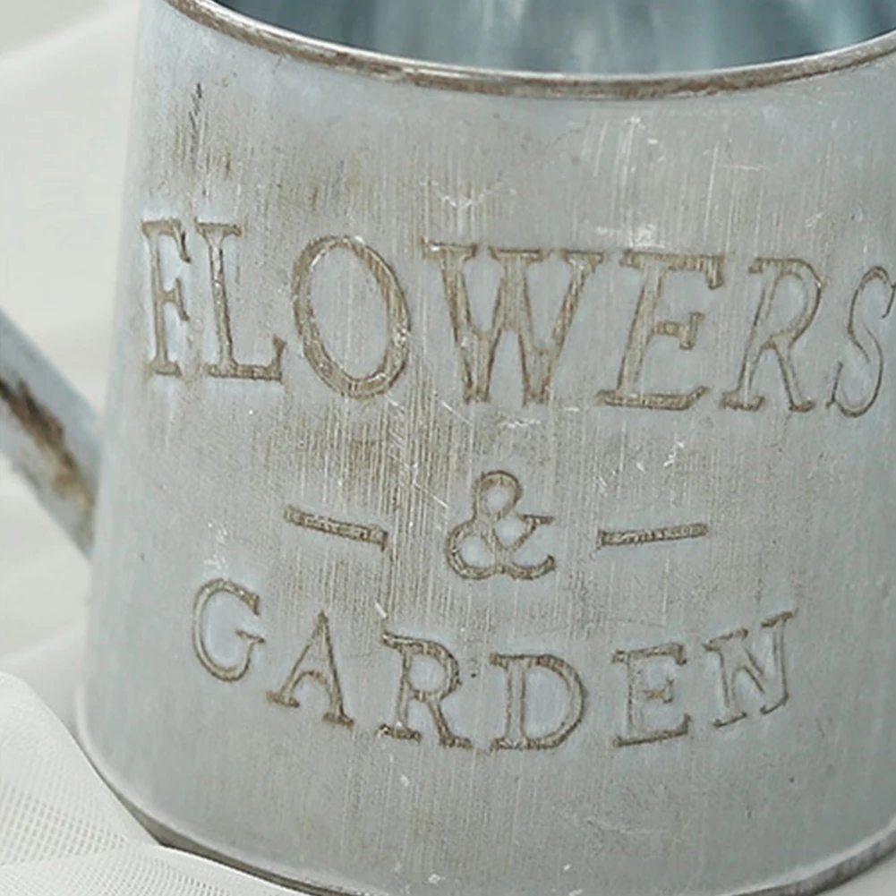 Винтажный цветочный горшок металлический ручной лейки суккулент Плантатор