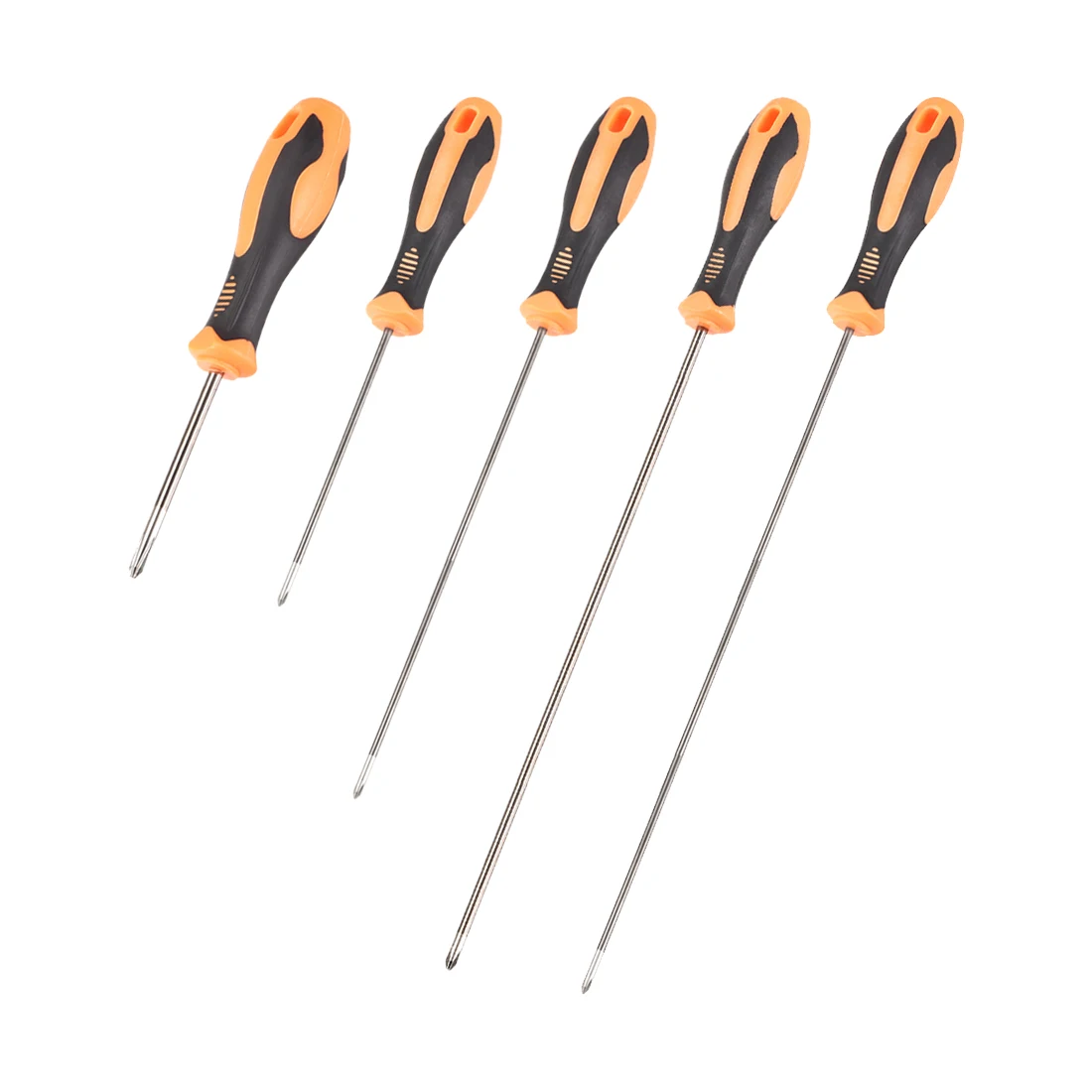 

Uxcell 5 Pcs 5mm Phillips PH1 Magnetic Screwdriver 3 Inch CR-V Round Shaft Non Slip Black+Orange Handle