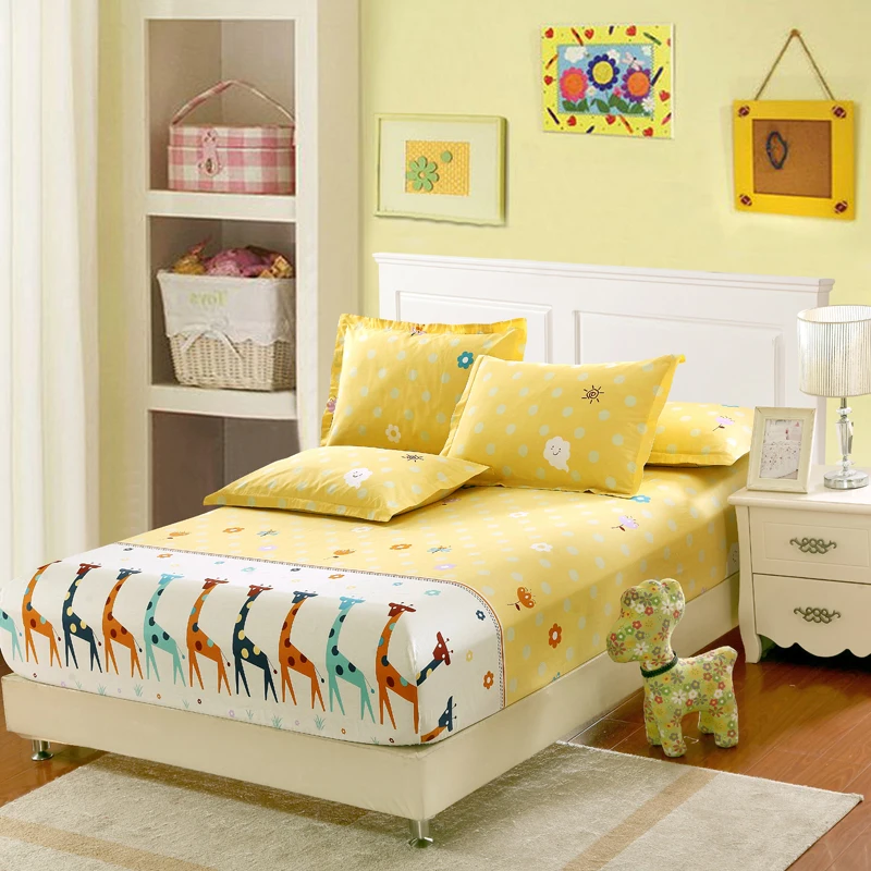 A piece 100% хлопок твил натяжная простыня одиночное двойное постельное белье