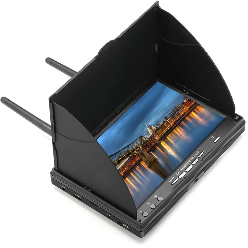 LCD5802D LCD5802S 5802 5 8G 40CH 7 дюймов Raceband FPV монитор 800x480 с DVR встроенный аккумулятор видео