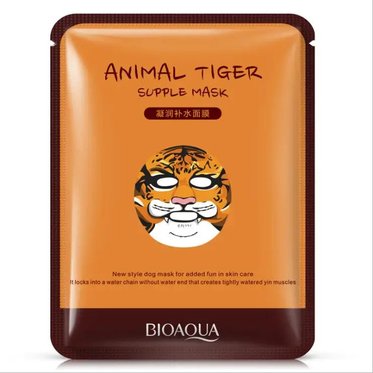 

1 Pcs Cute Animal Sheep/Dog/Panda/Tiger Facial Mask Hyaluronic acid moisturizing Oil-control Korea Mask Face Care