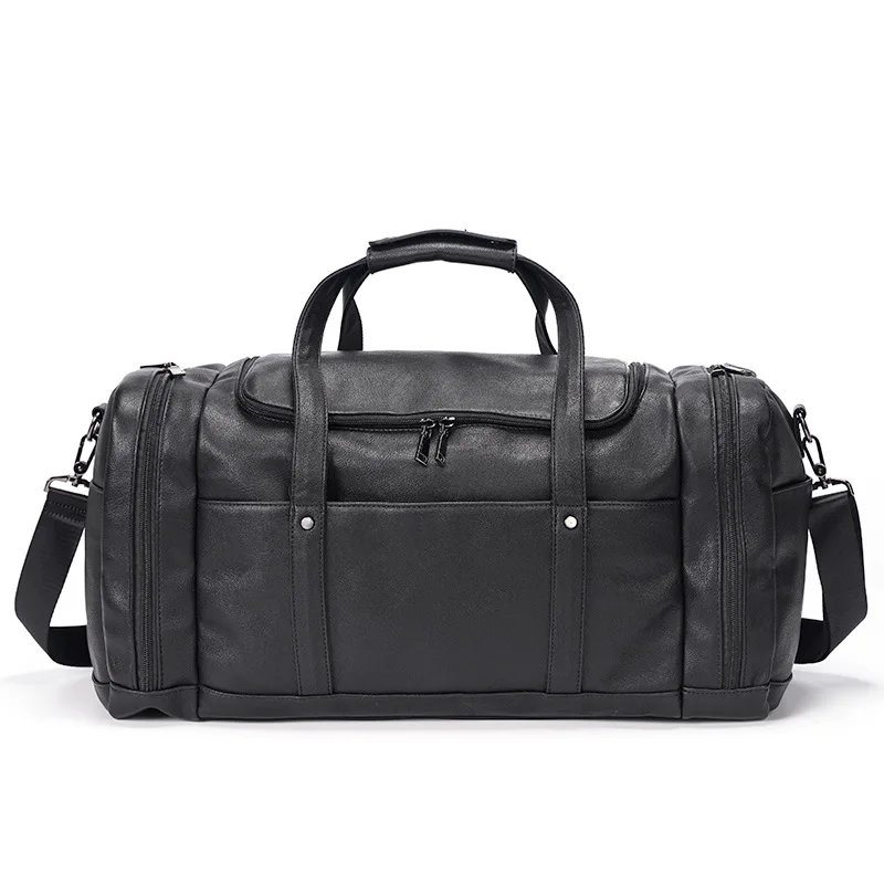 Travel Bag Hand Luggage Outdoor Sport Waterproof Leather Weekend Handbag Multifunction Fitness Duffel Bag Shoes Pocket XA227C