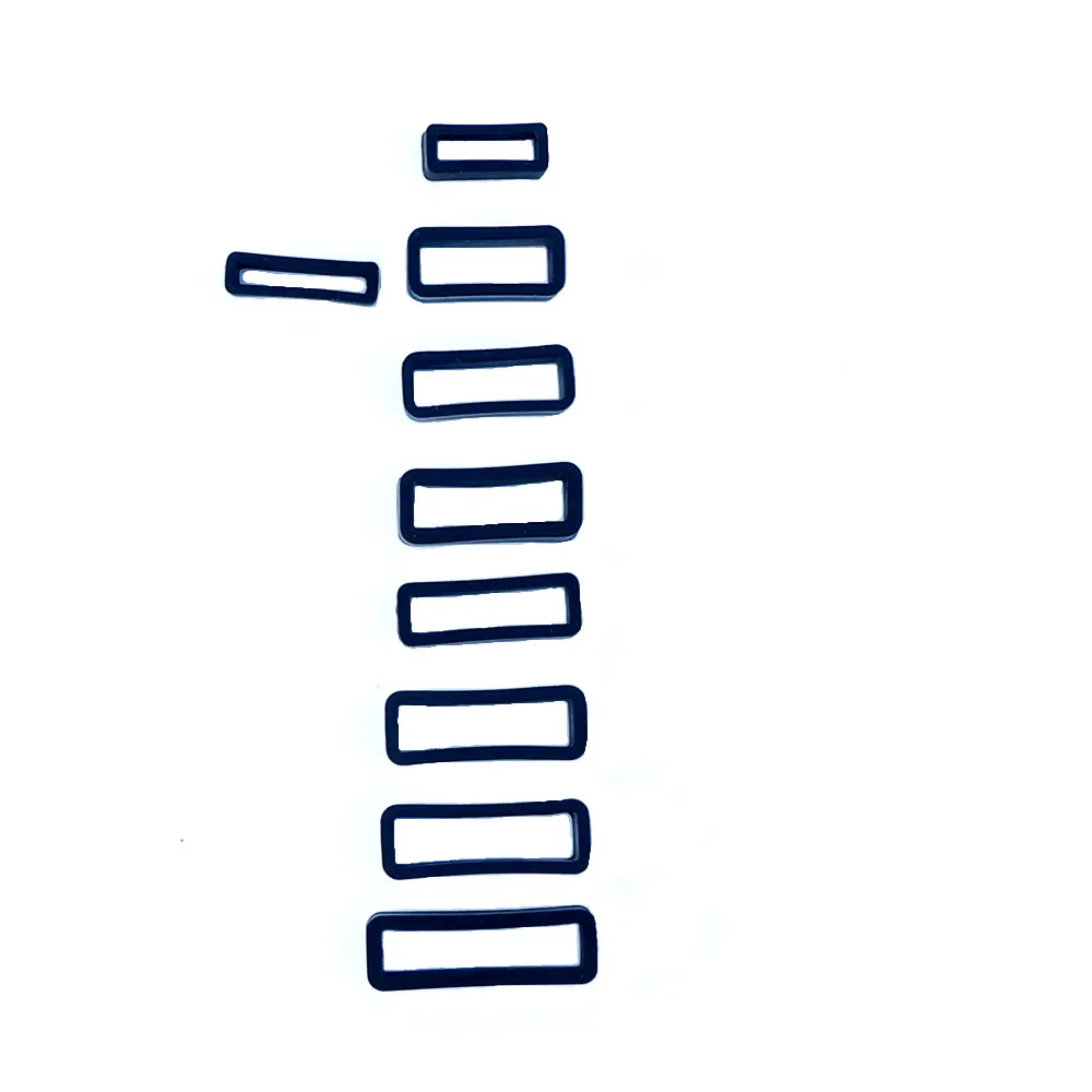 Ремешки для часов 4 шт. черные ремешки 12 14 16 18 19 20 21 22 24 26 28 мм силиконовые резинки