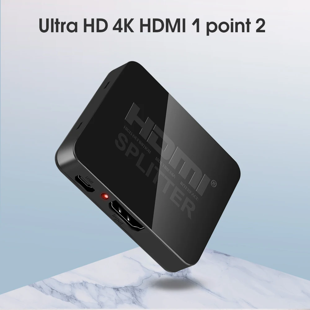 Сплиттер 1 в 2 выхода 1080p 4K HDMI-совместимый адаптер 1x2 HDCP 3D переключатель порта