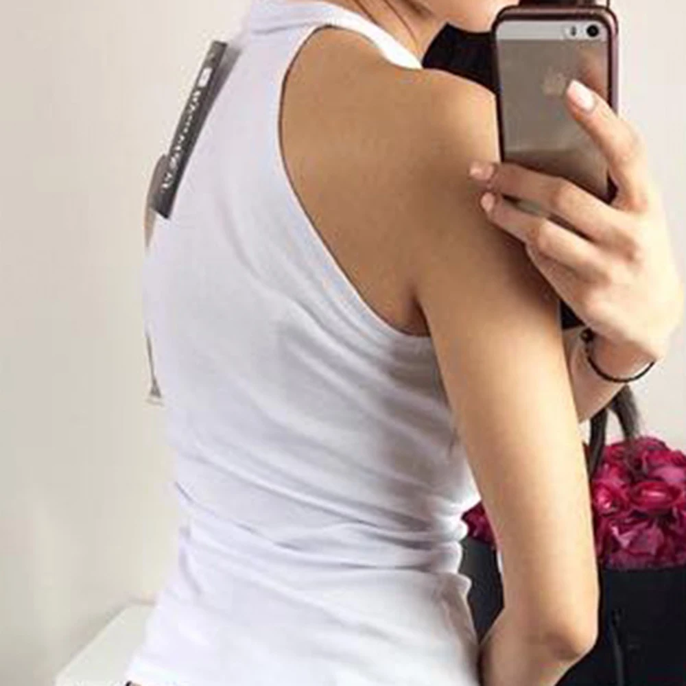 Pickyourlook женская блузка, трикотажная, открытая, без рукавов, одноцветная, сексуальная, высокая талия, блузка, топ, эластичная, короткая, уличная блуза