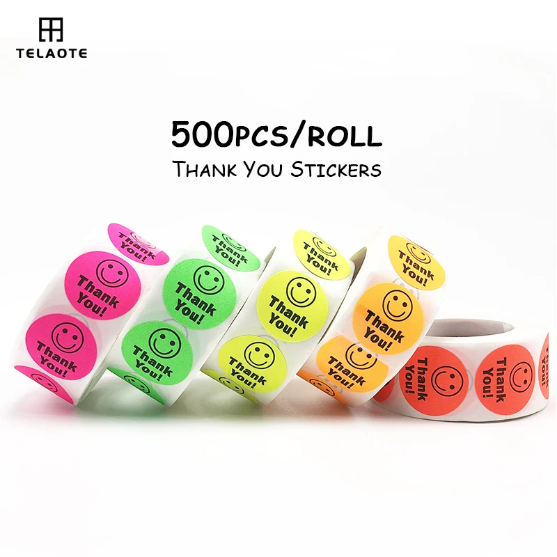 2500 шт. наклейки на лицо со смайликом s счастливое наклейка в рулоне круглые точки