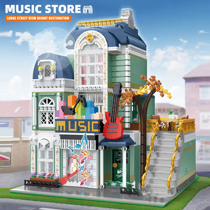 Yeshin YC20008 Streetview Building Toys The MOC Music Store Model Blocks Bricks Assembly As Kids Christmas Gifts | Игрушки и хобби