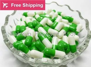 Размер 0 #1 #1000 шт./лот. Яблоко зеленые белые цветные твердые желатиновые пустые