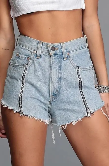 summer new 2021ss women denim shorts ladies zippers cowboy short pants trouse ddxgz2
