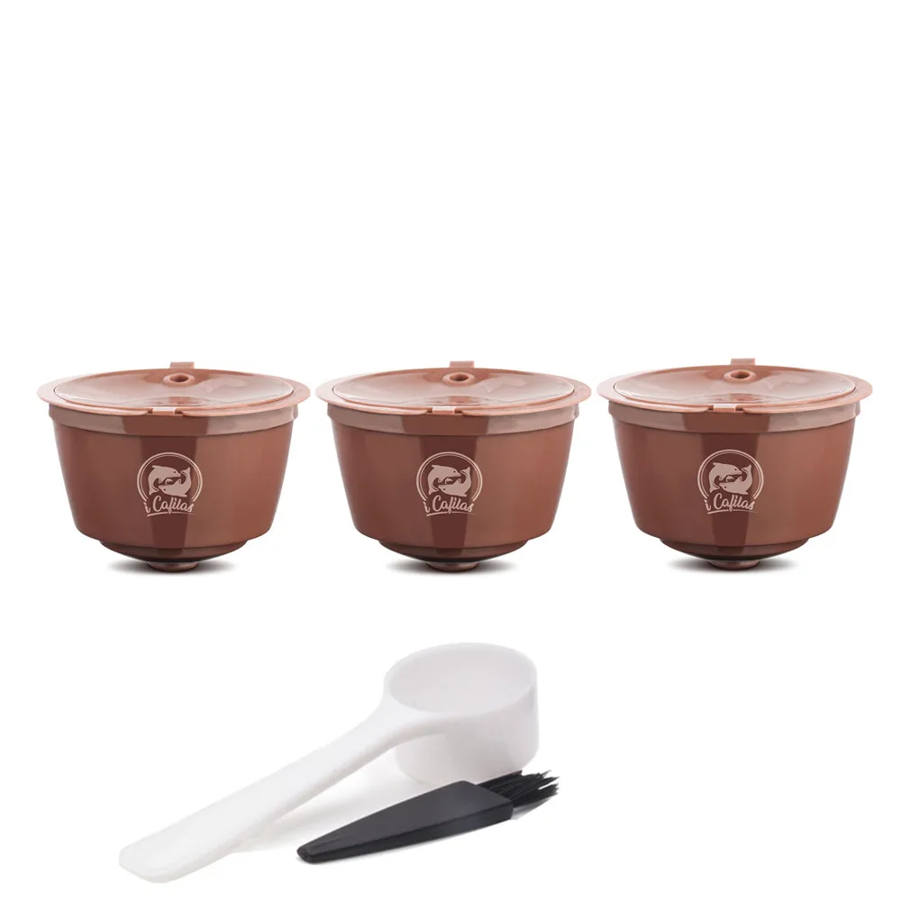 3pcs Brown ICafilas Crema Кофе фильтр для Dolce Gusto Refillable 3rd поколения Dolci Gusto многоразового пользования Кофе капсулы корзины - Цвет: 3pcs Brown