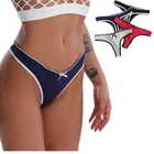 Трусики женские с бантом и Т-образной спинкой, Привлекательные трусики-брифы с заниженной талией