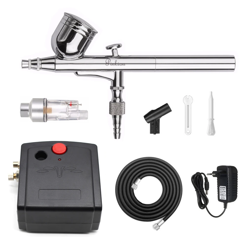 Kit Air-brush Paint Spray Gun Sandblaster Sandblast Gun For Cake Art Car Model Tattoo Nail
