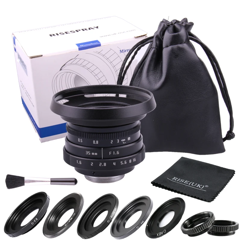 Новое поступление объектив для камеры RISESPRAY fuji an 35 мм f1.6 C крепление