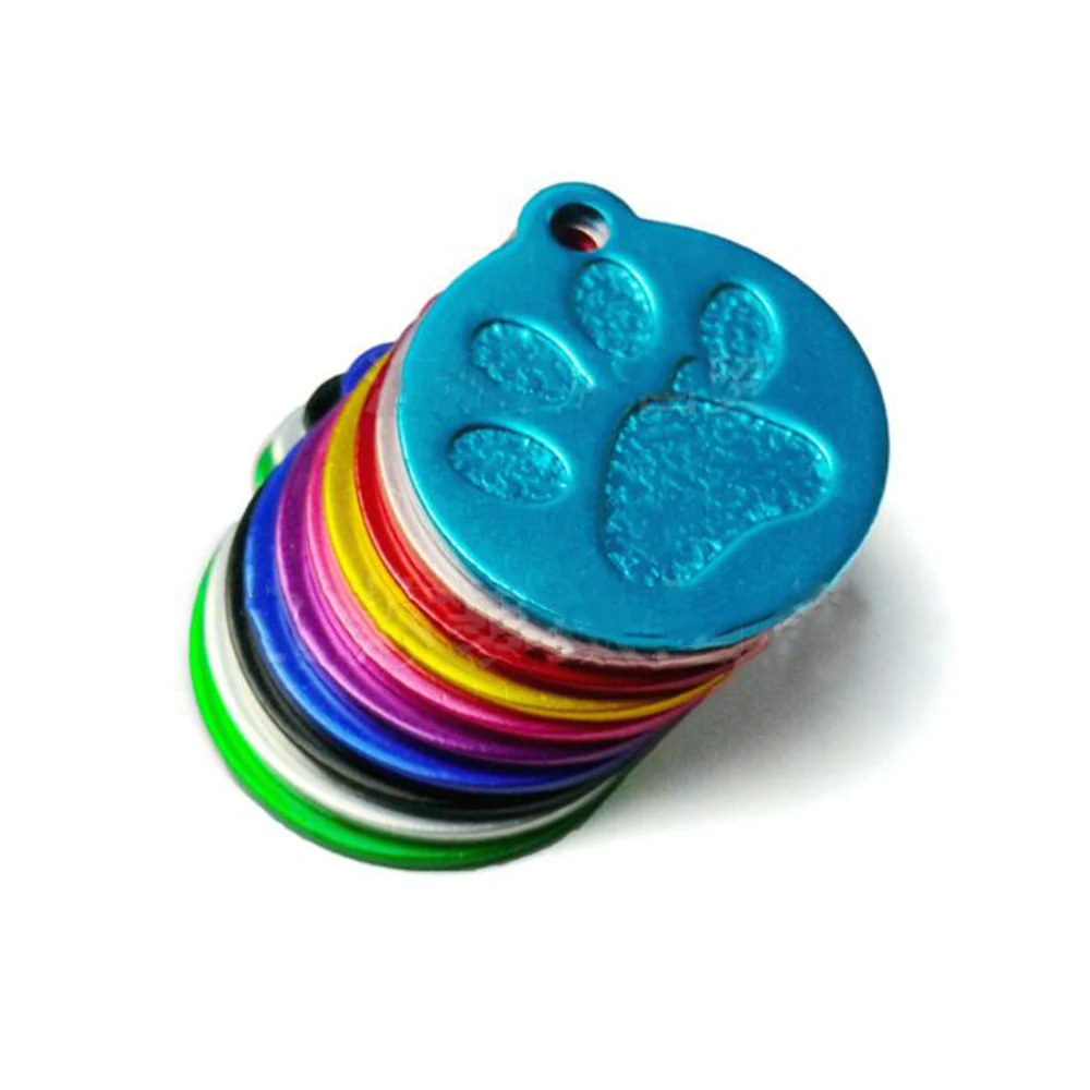 2019 популярные круглые бирки для удостоверения личности собаки с гравировкой