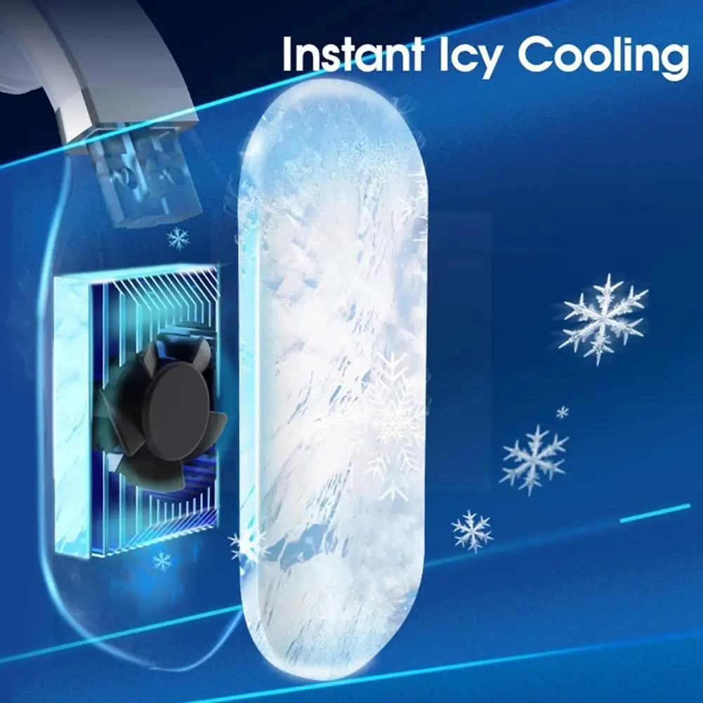 Intelligent Constant Temperature Cooling And Heating Neck Display Three-position Instrument Fan Digital Hanging Leafless V4B9