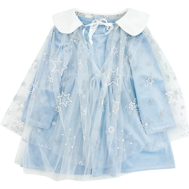 

2021 Ins Fashion Girls Long Sleeve Dresses Spring Autumn Children Clothing Dresses