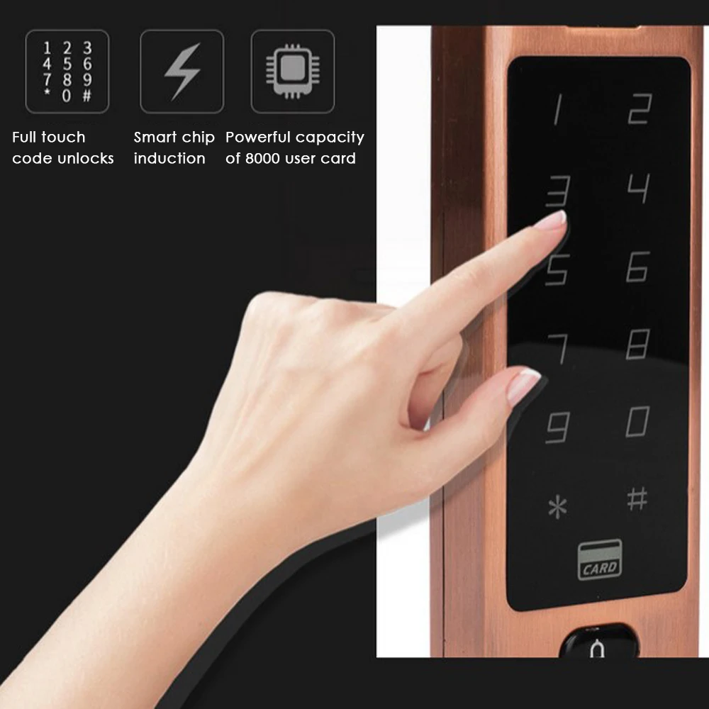 125khz Waterproof Smart Keypad Case ID Card Reader Touch Metal RFID Access Control Electronic Door Lock Electric Gate Opener |