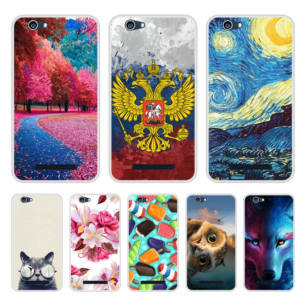 Чехол для Wileyfox Spark мягкий силиконовый чехол из ТПУ с узорчатым принтом в наличии |