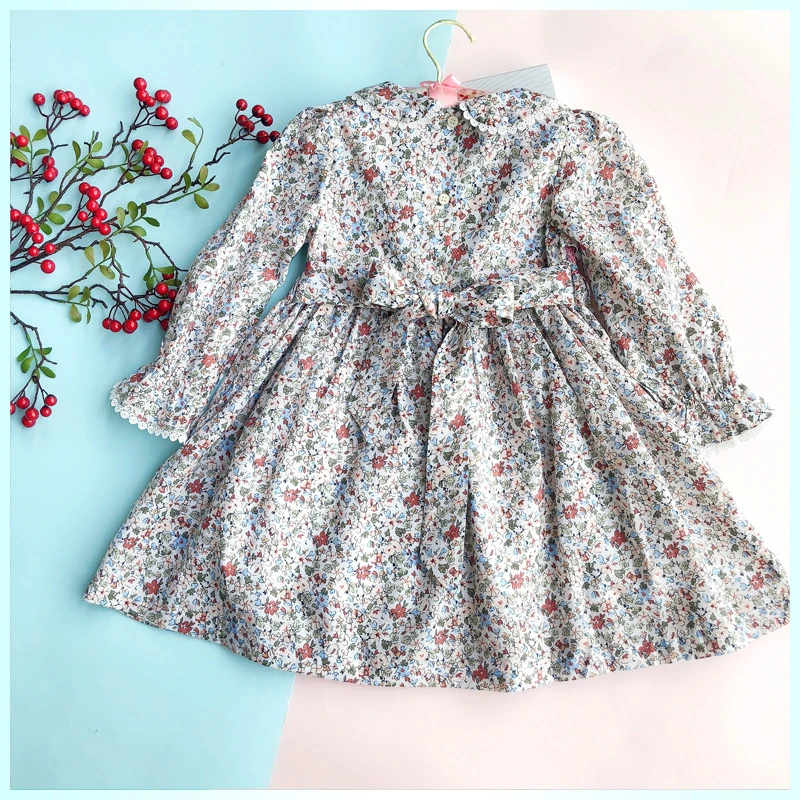 Новое модное осеннее платье со сборками для маленьких девочек принцессы в