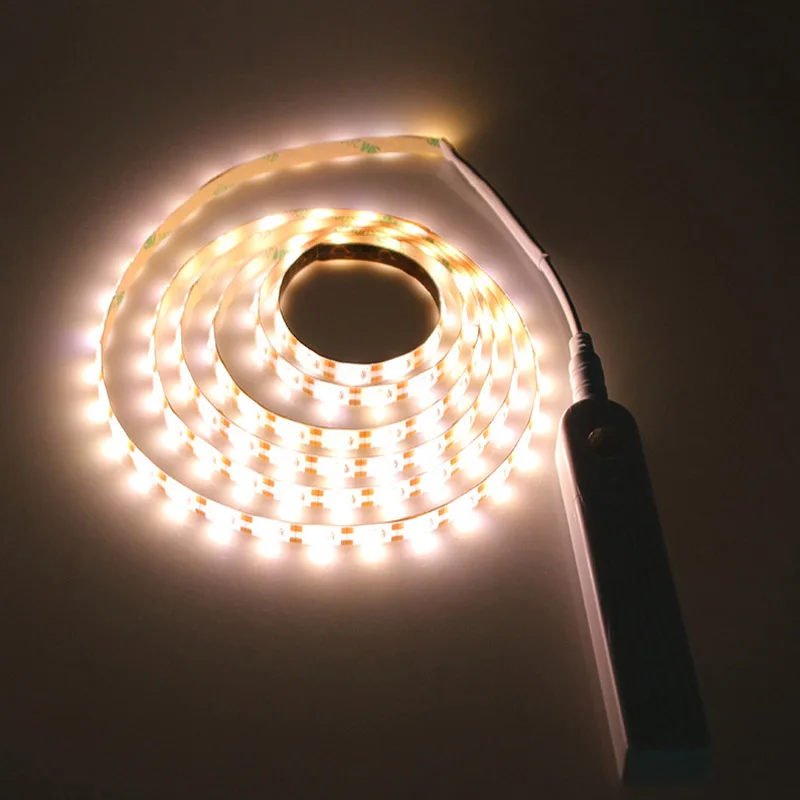 3500K Warm light 2835 Светодиодный светильник ing, водонепроницаемый, 3 м, индукционный, DC 6 В, 60 светодиодный, s/M, чехол для батареи, для шкафа, кровати, нижней части гостиной, светильник - Испускаемый цвет: 3500K Warm light