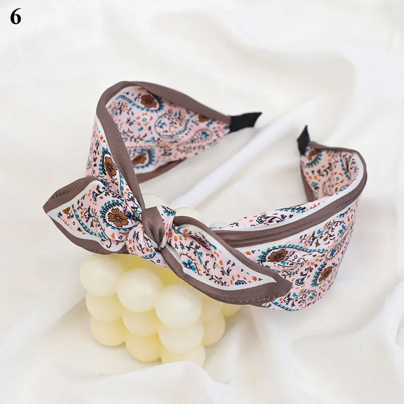

Cute Rabbit Ears Headband Sweet Bows Printing Hair Hoop Fashion Comfortable Wide-brimmed Head Hoop Hair Accessories Hot