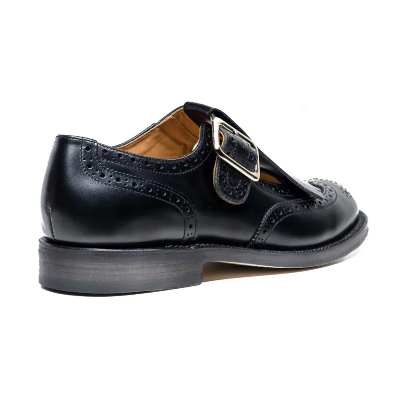 Мужские туфли-Броги из натуральной кожи с круглым носком на толстой платформе |