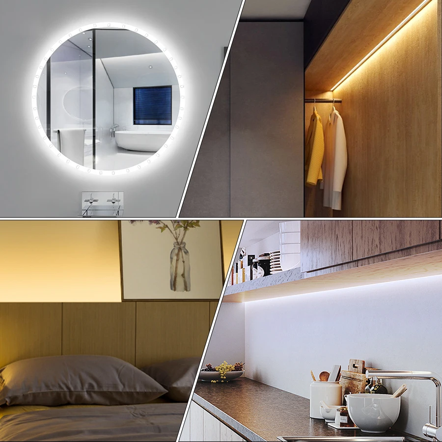 

EeeToo USB 5V Night Light LED Flexible Strip Lights Touch Dimming 2835SMD Waterproof Bathroom Lighting Home Makeup Night Lamp