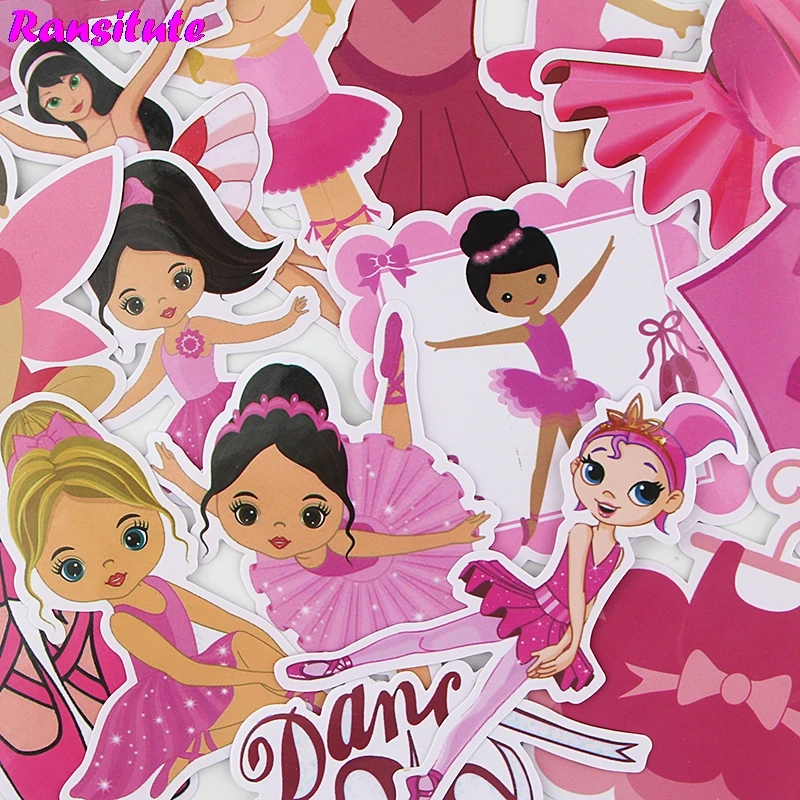 16 шт./компл. балетка девочка ПВХ водонепроницаемая Веселая наклейка на игрушки