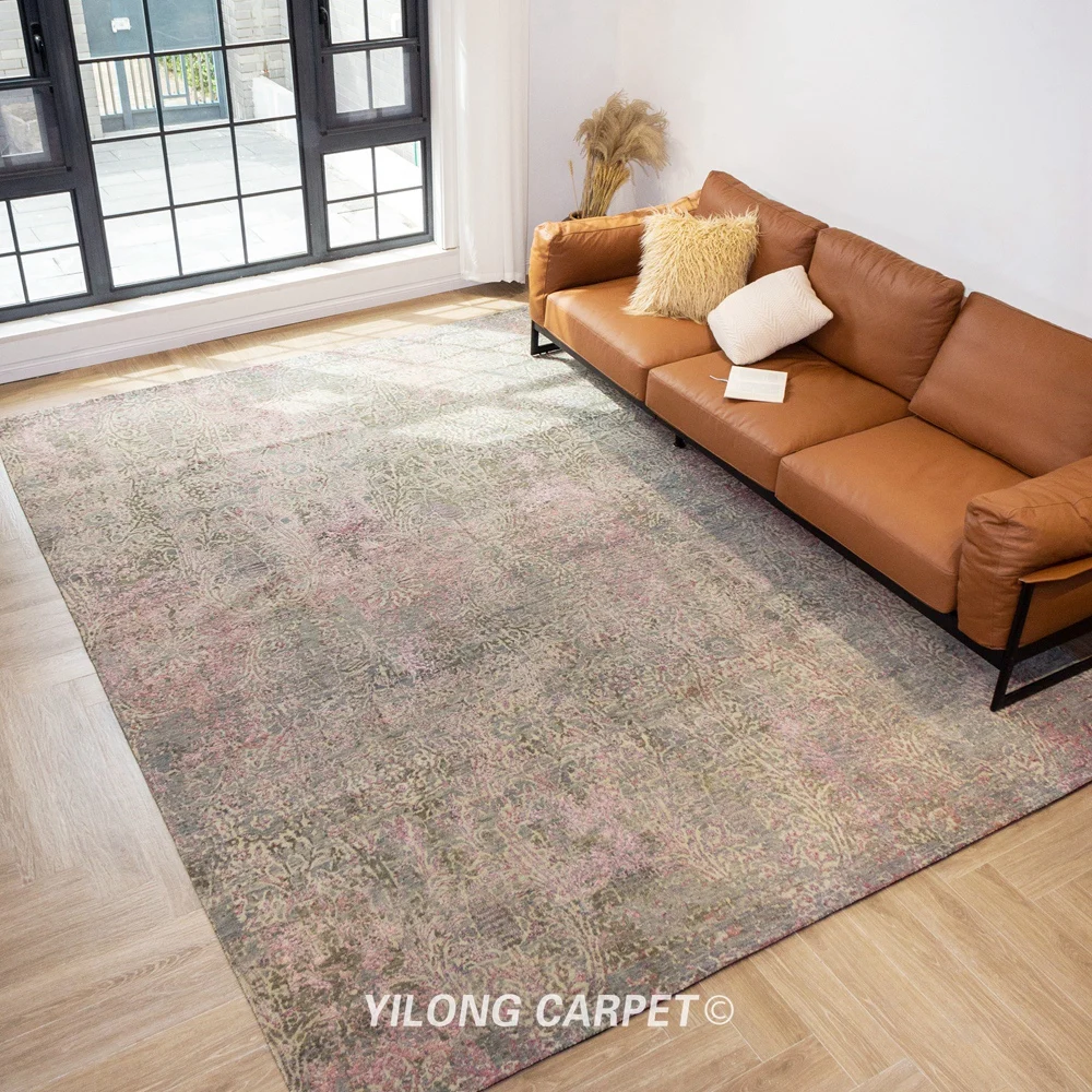 Goedkoop Yilong 9 'X 12' Oversized Handgemaakte Wollen Tapijten Moderne Meubelen Tapijt (YLRugP680)