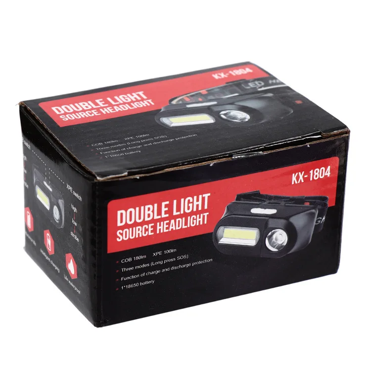 Портативный Миниатюрный светодиодный налобный фонарь XPE + COB для кемпинга и