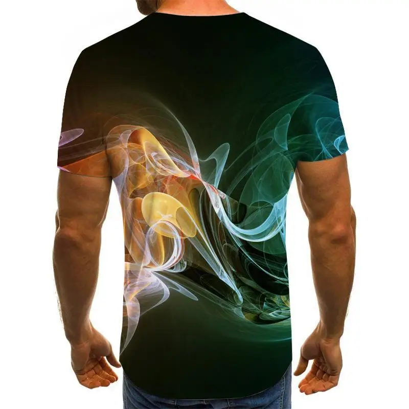 

2021 new summer casual men's T-shirt 3D lattice Harajuku tops three-dimensional spiral T-shirt O-neck shirt plus size streetwear