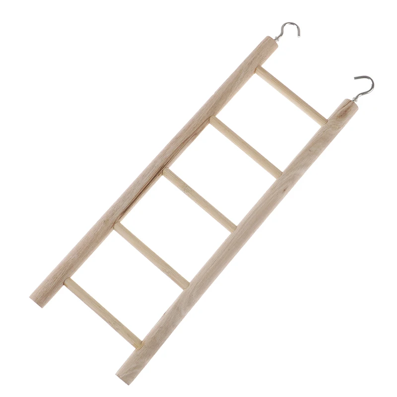 

5 Ladder Bird Cage Hamsters Parrot Toys Birds Toy Wooden Ladders Swing Scratcher Perch Climbing Pet Supplies