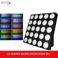 led blinder matrix 25x30w rgbw 4in1 dmx stage effect lighting dj controller music strobe disco home party concert ball hall