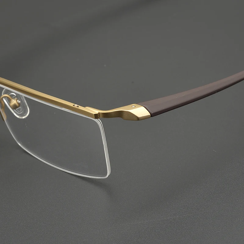 Очки мужские полуоправы из титанового сплава полуквадратные Рецептурные очки