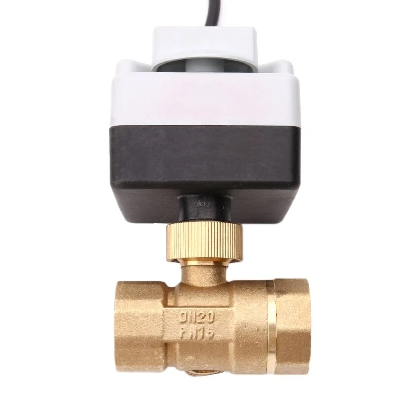 

AC220V 3-way Electric Motorized Ball Valve Three-wire Two Control For Air Conditioning