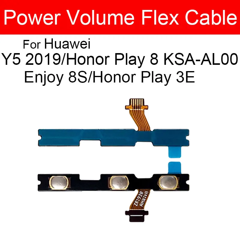 Кнопки питания и громкости для Huawei Y5 2019 Honor Play 3E 8 KSA-AL00 боковые клавиши Flex Hauwei Enjoy 8S